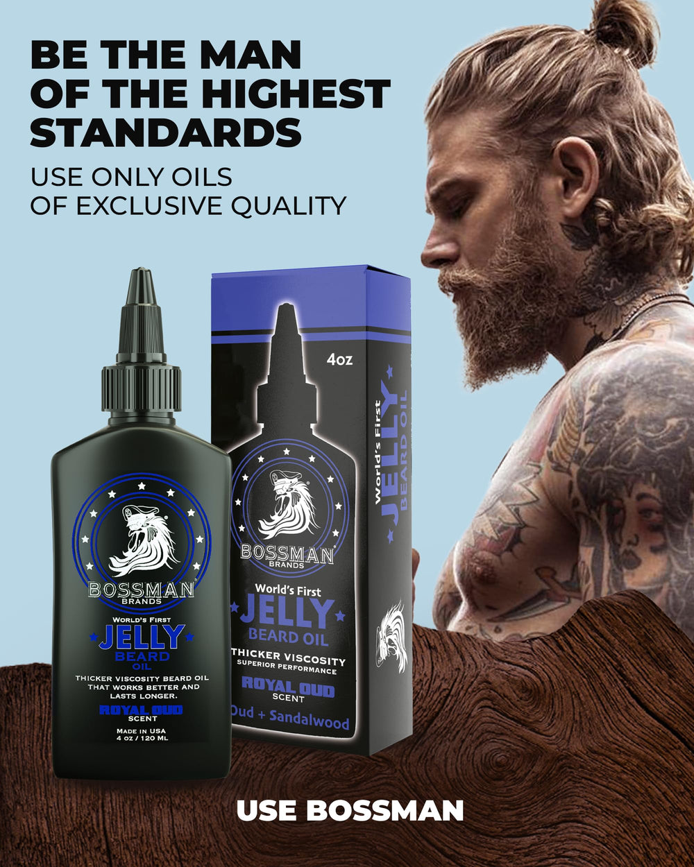 Close-up of beard follicles nourished by jelly for a healthier look.