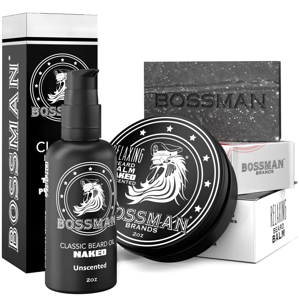 Bossman beard oil bottle for lightweight moisture and a polished beard