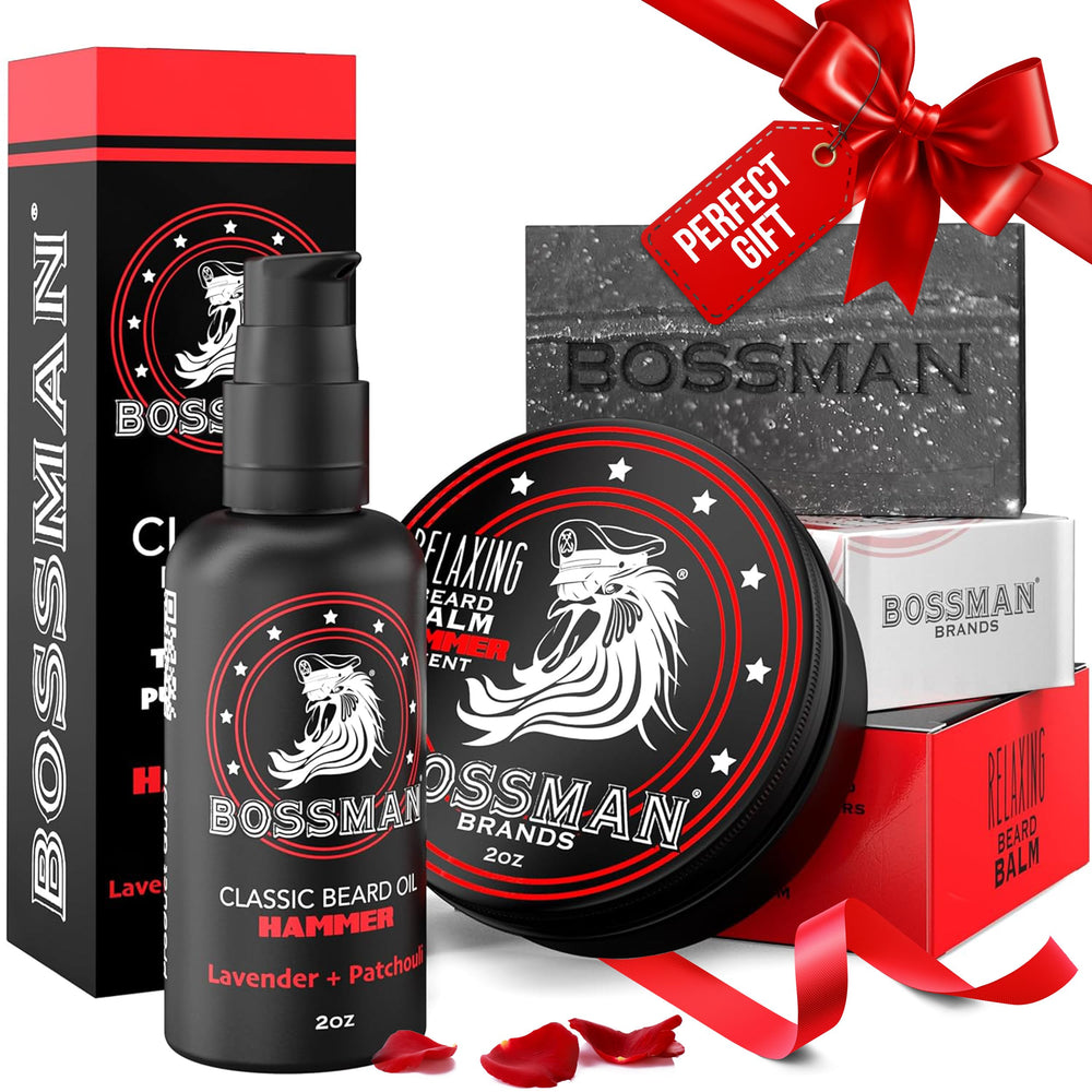 Bossman Starter Beard Kit hero shot for daily beard care