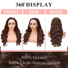 BOSTK 13x6 HD lace front wig with large parting space for versatile styling