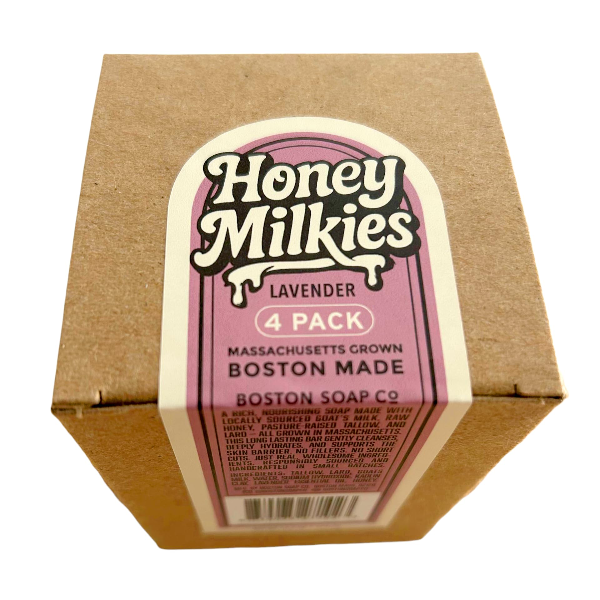 Boston Soap Co Lavender soap with raw honey hydrates and softens dry skin