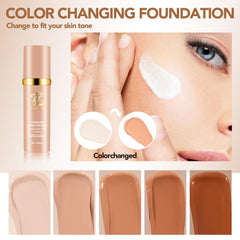 Botagus Match Cosmetics Foundation texture closeup with silky finish