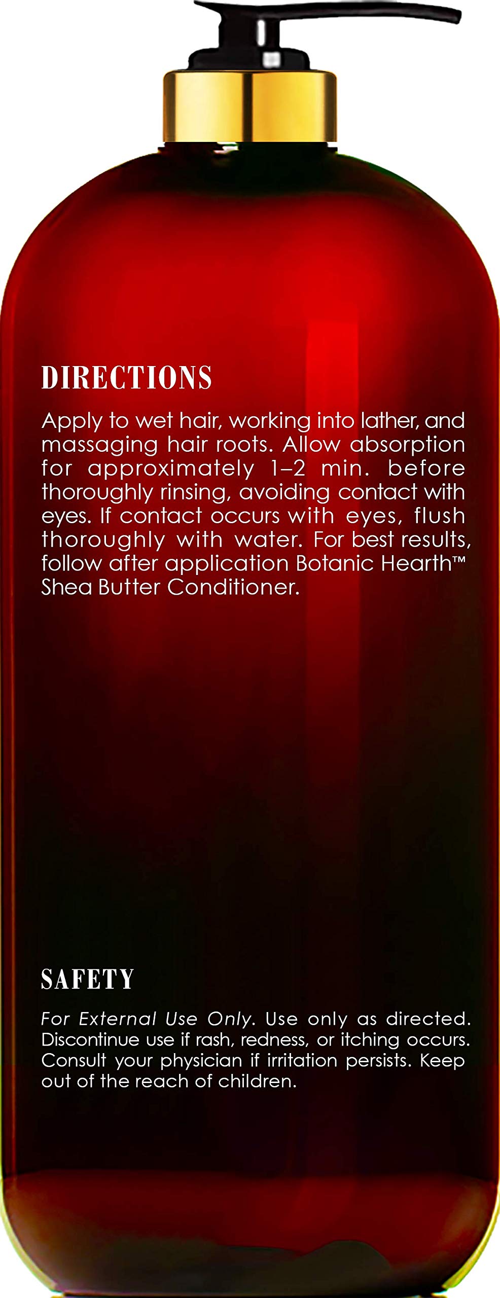 Botanic Hearth Apple Cider Vinegar Shampoo ingredients highlight argan oil and coconut oil for nourishment.