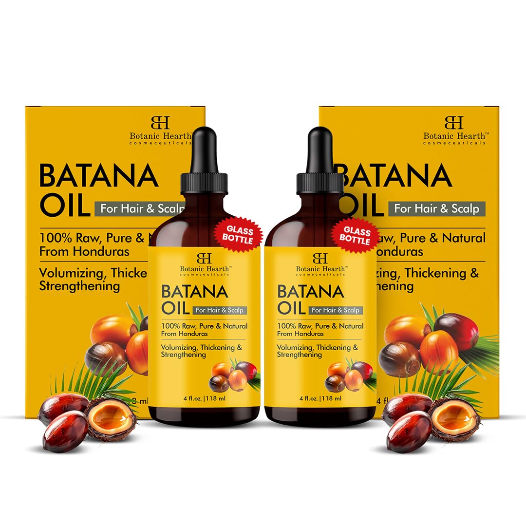 Close-up of Botanic Hearth Batana Oil showing raw formula