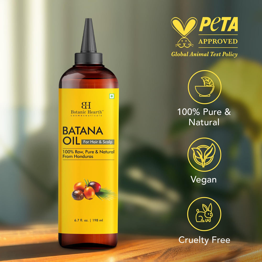 Botanic Hearth Batana Oil on wet hair for smoother strands and frizz control