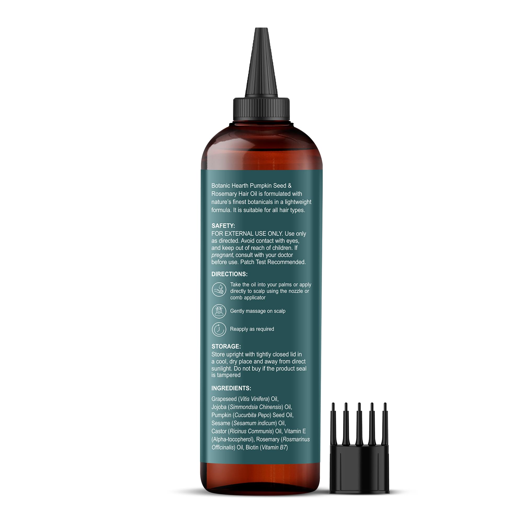 Botanic Hearth Pumpkin Seed Oil image emphasizes nourishing oil rich in fatty acids