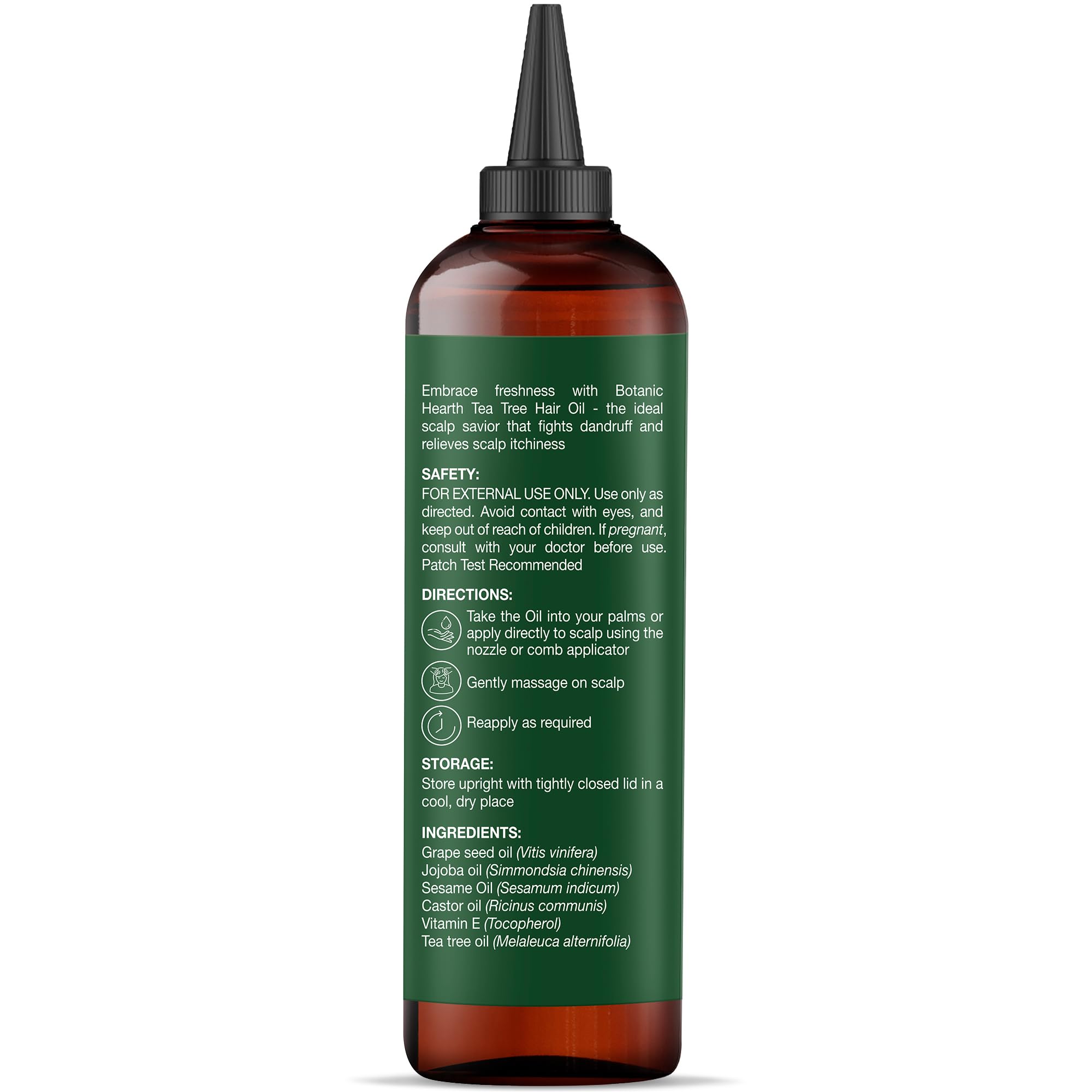 Botanic Hearth hair oil on dry frizzy strands for a smoother finish.