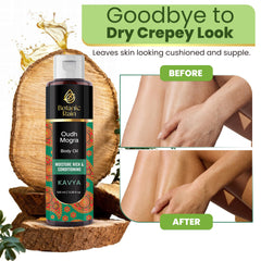 Sesame and almond oil blend with herbs for skin nourishment