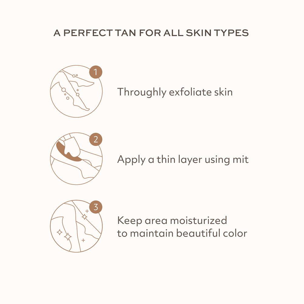 Post-tan care with Botanic Tree Self Tanner for hydrated skin.