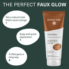 Creamy Botanic Tree Self Tanner lotion texture for even coverage.
