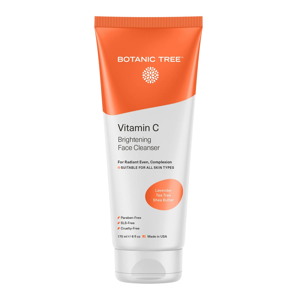 Botanic Tree Vitamin C Face Wash bottle front view for daily cleansing and clear-looking pores