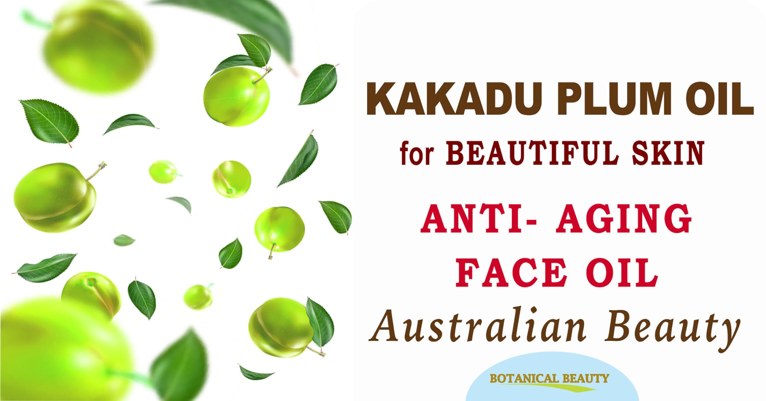 Botanical Beauty Kakadu Plum Oil packaging and 60 ml bottle