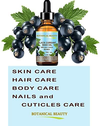 Botanical Beauty Black Currant Seed Oil dropper close-up suggests potency and purity