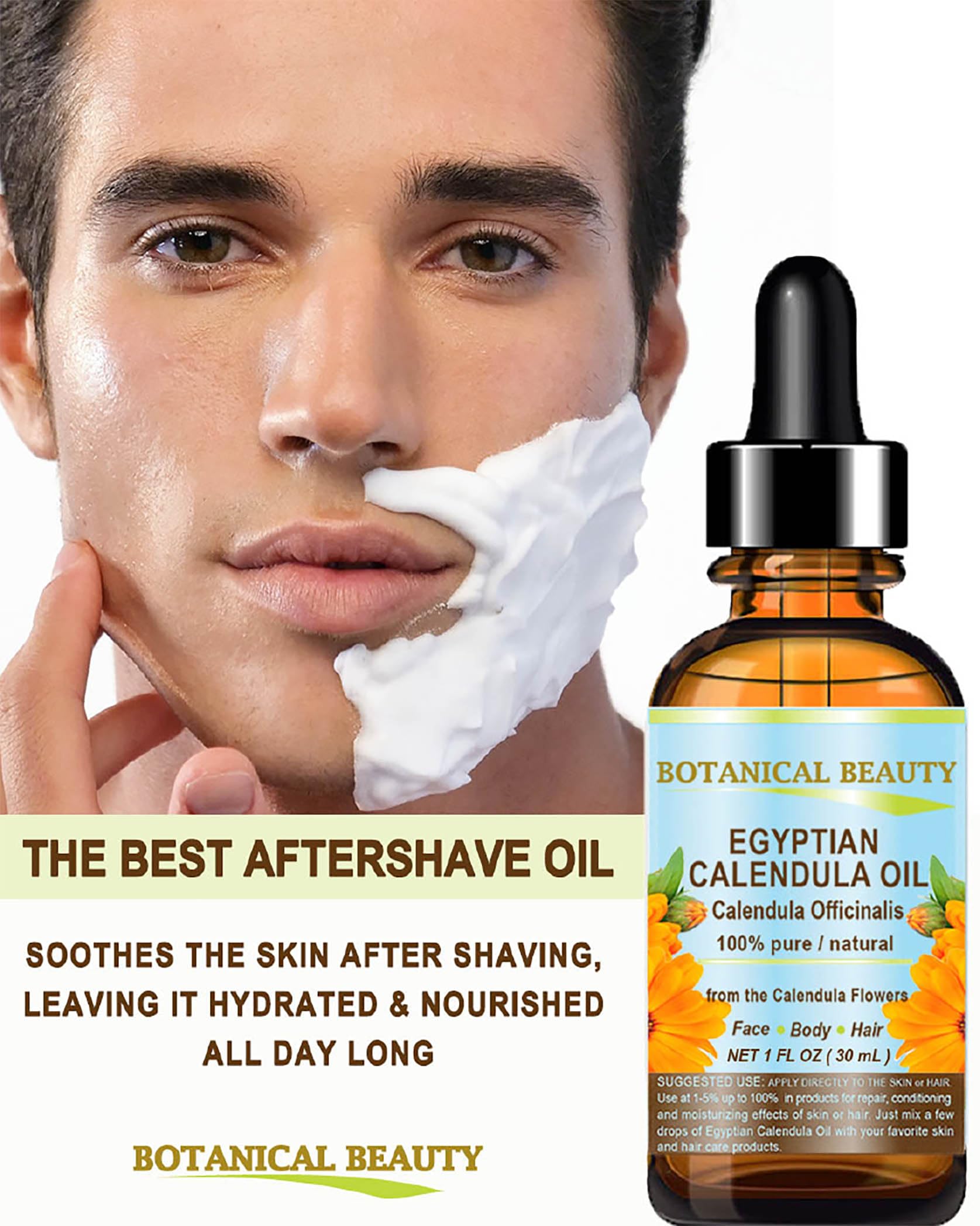 Calendula Oil used in hair care for scalp nourishment and smoothness