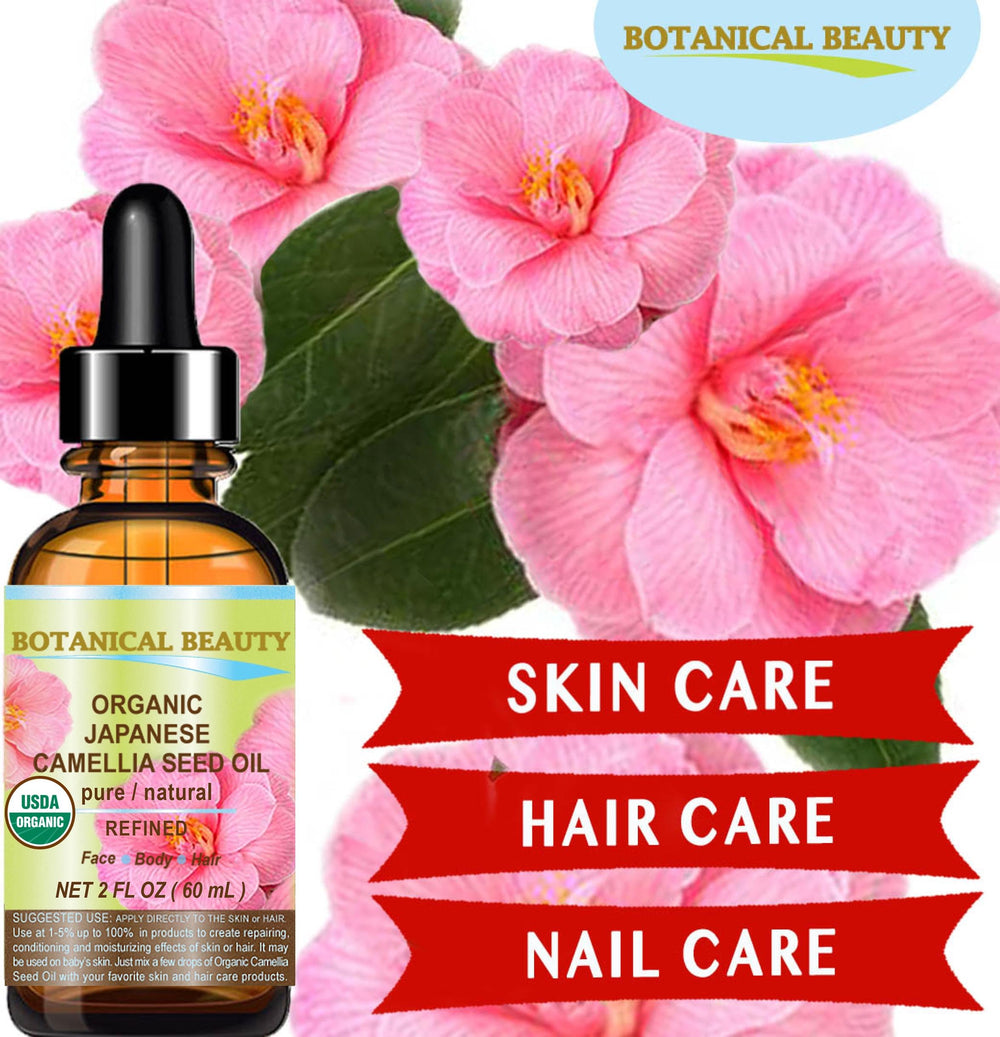 Camellia Seed Oil texture appears lightweight and non-greasy on skin