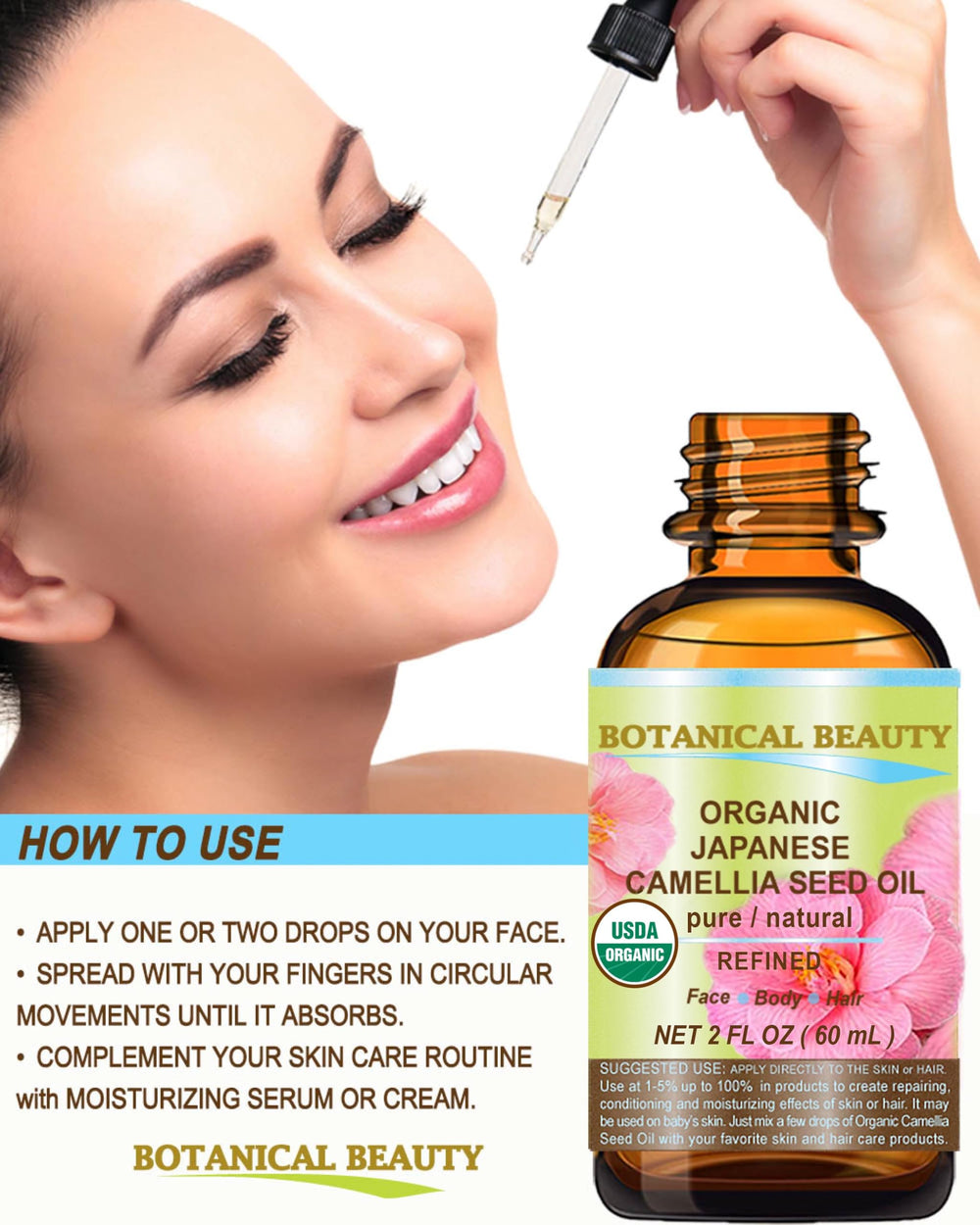 Nails and cuticles nourished with Botanical Beauty Camellia Seed Oil