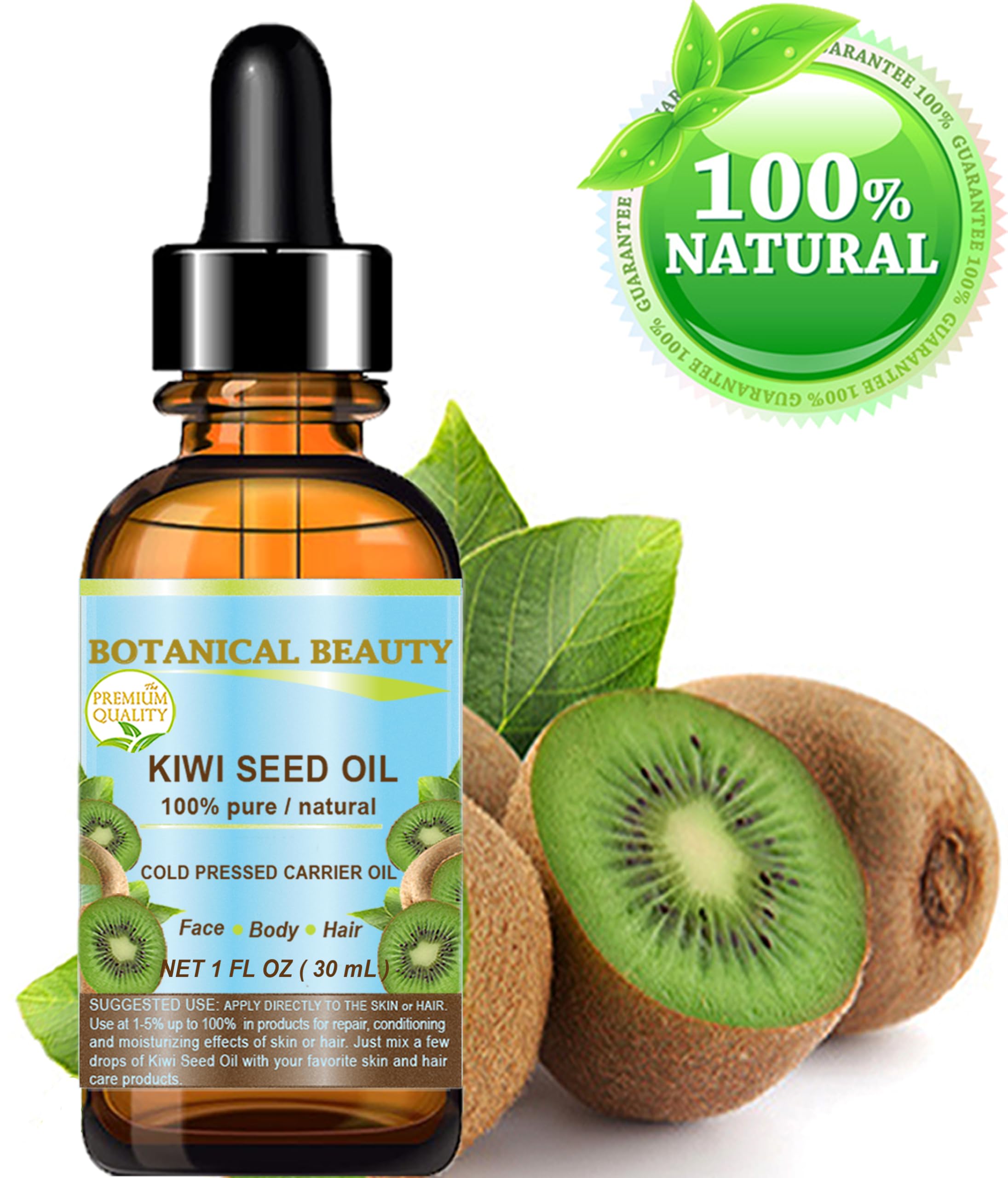 Kiwi Seed Oil droplets showing quick hydration potential
