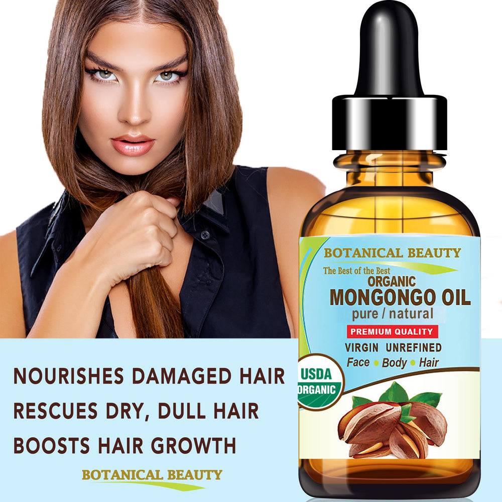 Botanical Beauty Mongongo Oil applied to face for smooth, hydrated skin.