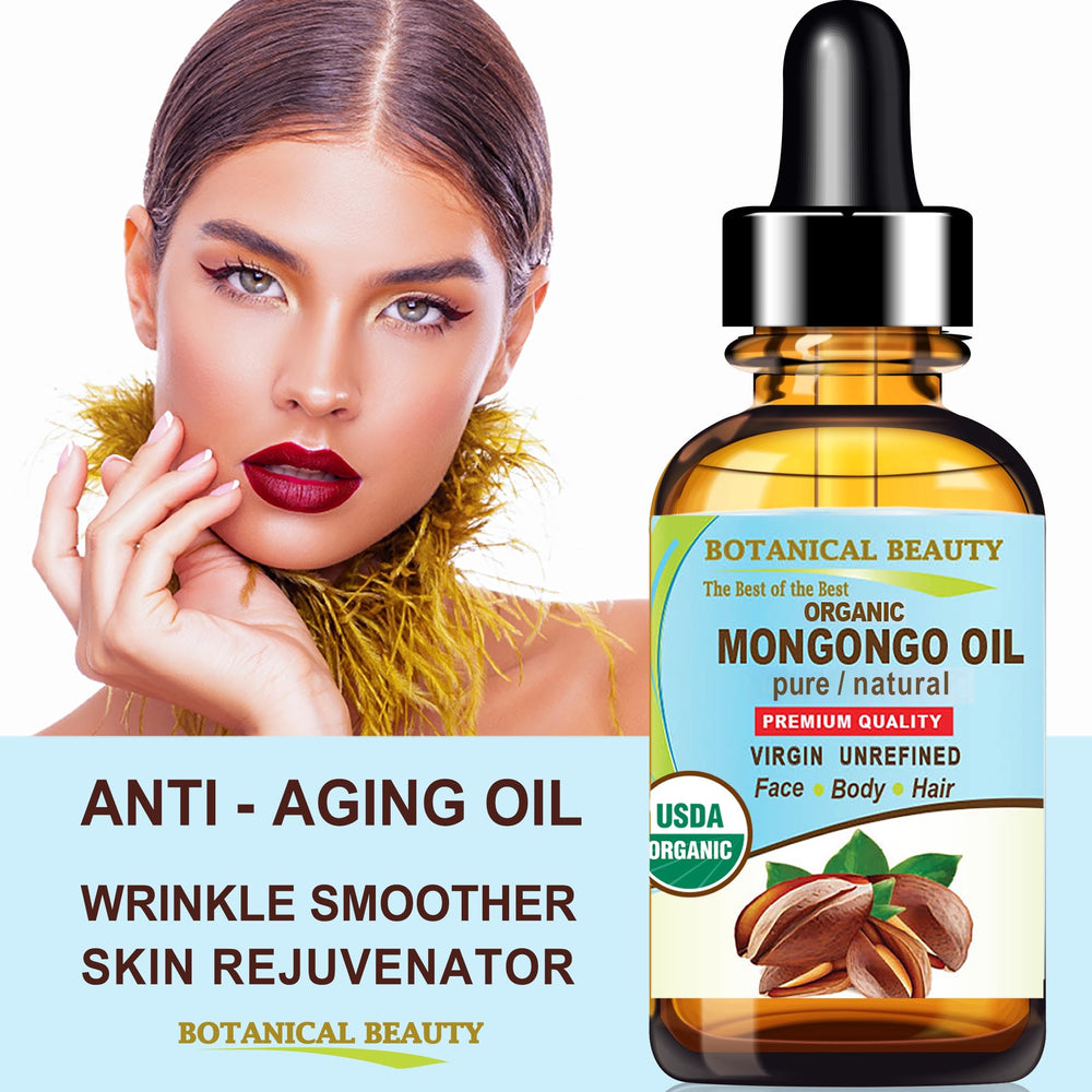 Botanical Beauty Mongongo Oil applied to hair for shine and manageability.