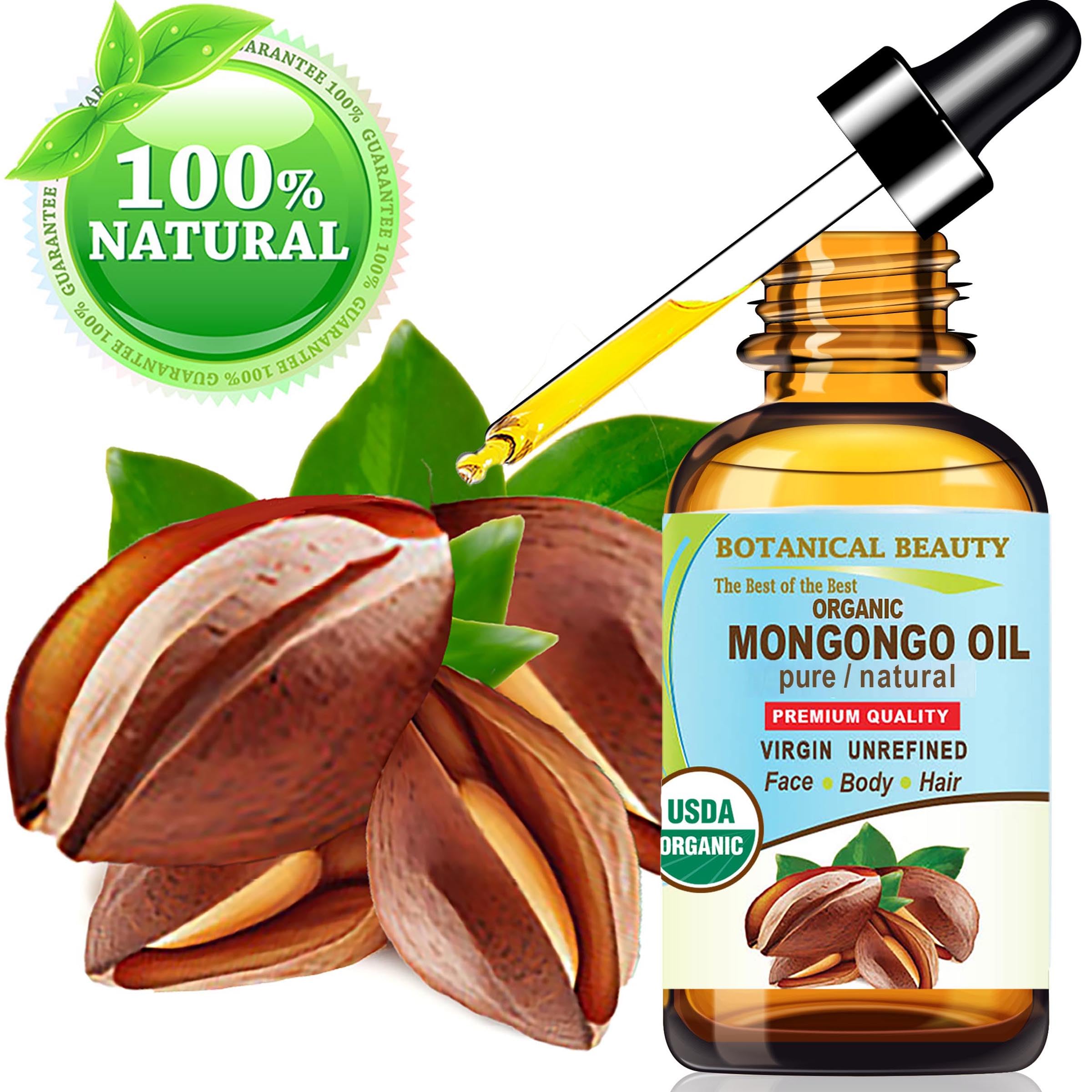 Botanical Beauty Mongongo Oil texture drop showing quick absorption and non-greasy feel.