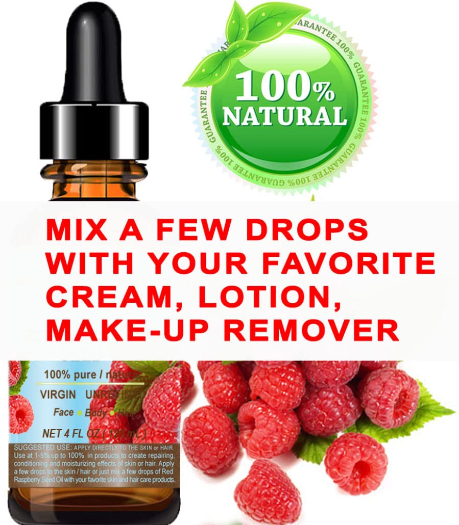 Botanical Beauty Red Raspberry Seed Oil used on hair for shine and manageability