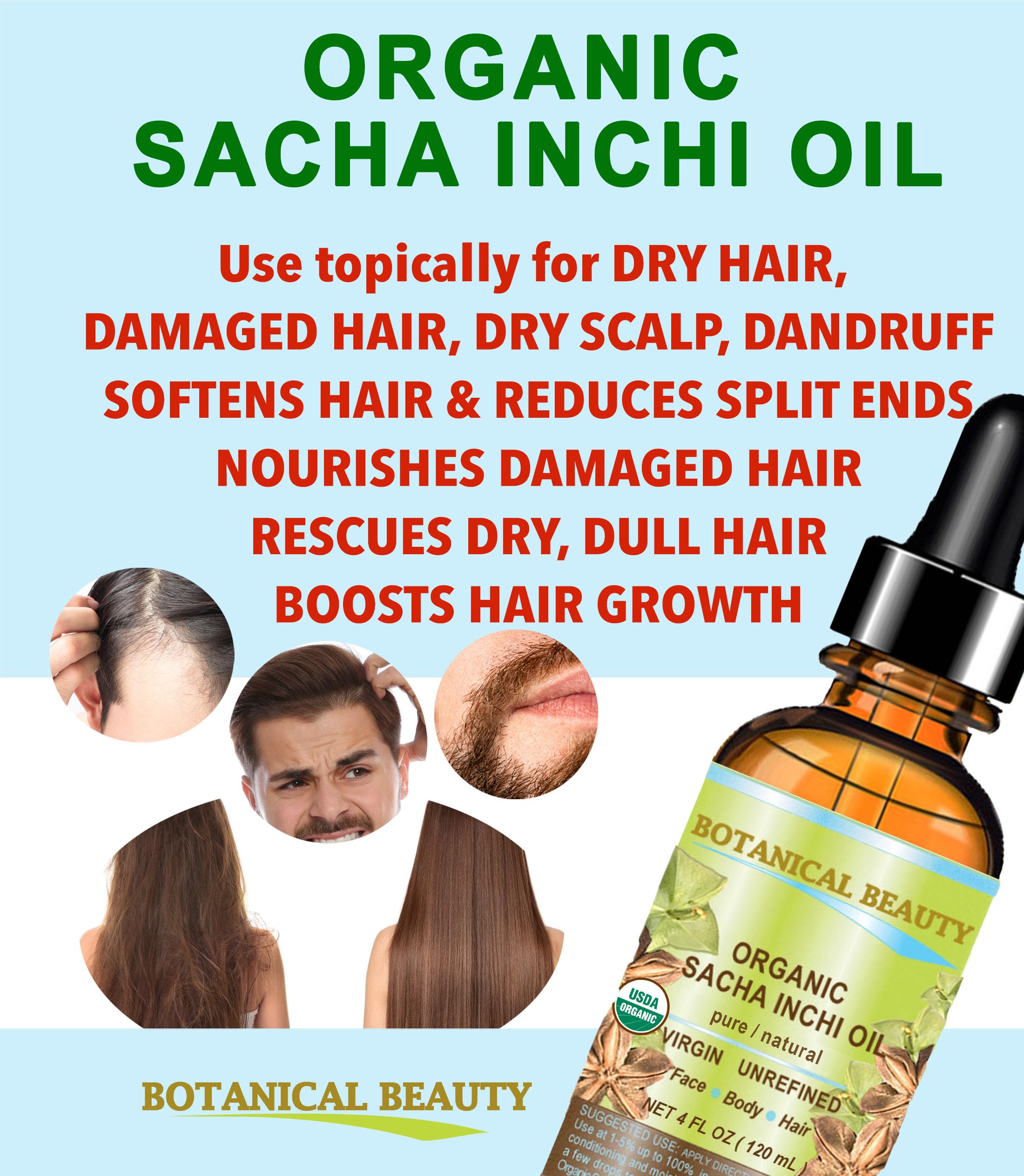Botanical Beauty Sacha Inchi Oil sourced from the Peruvian Amazon rainforest.