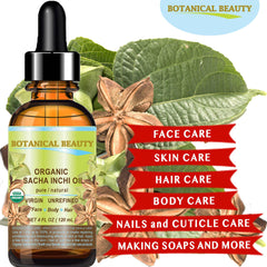 Botanical Beauty Sacha Inchi Oil applied to skin for a smooth, non-greasy finish.