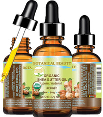 Botanical Beauty Shea Oil bottle for skin care and nourishment