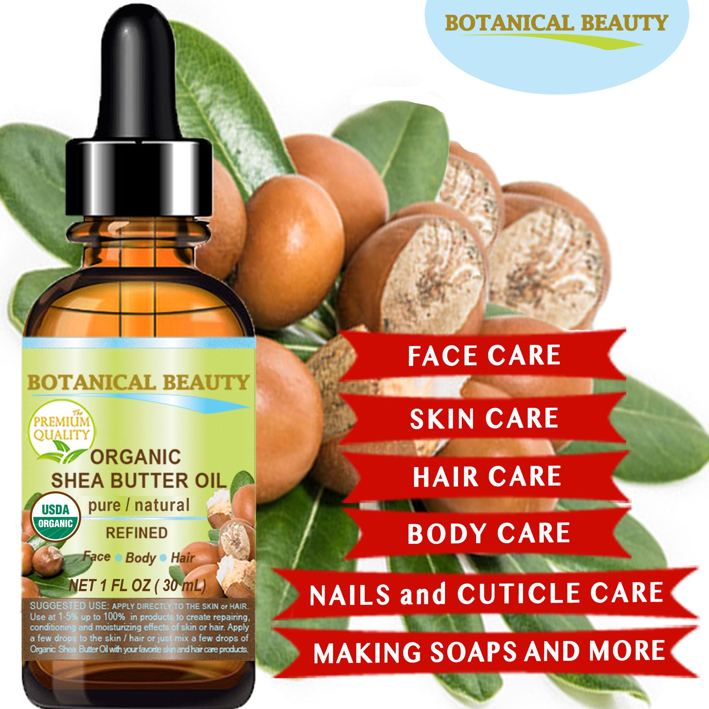 Hair application illustrates conditioning before styling with shea oil