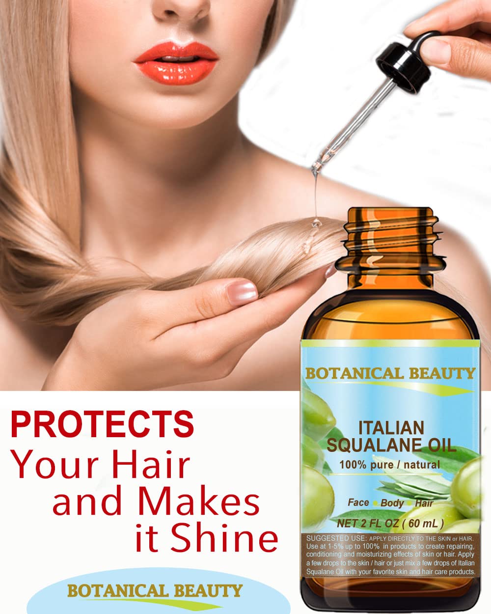Botanical Beauty Squalane used as a makeup primer for a smoother base.