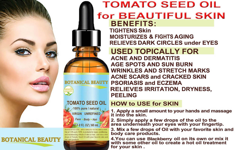 Botanical Beauty Tomato Seed Oil texture demonstrates silky, light feel for quick absorption.