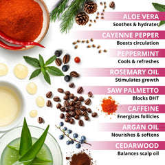 Botanical Green Care Cayenne Saw Palmetto Biotin Shampoo creates a rich lather for volume.
