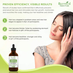 Botanical Green Care full bottle display emphasizes premium natural formula and satisfaction promise.