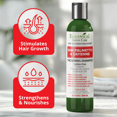Packaging front highlights sulfate-free formula for thinning hair and daily cleansing.