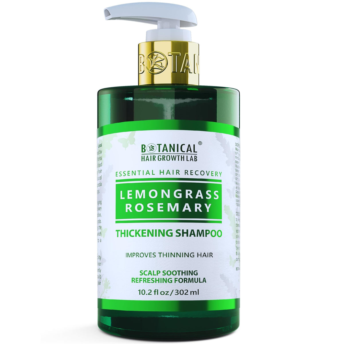 Botanical Hair Growth Lab rosemary shampoo bottle ready for daily use and scalp care