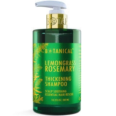Botanical Hair Growth Lab rosemary shampoo bottle demonstrates nourishing formula for healthier hair.