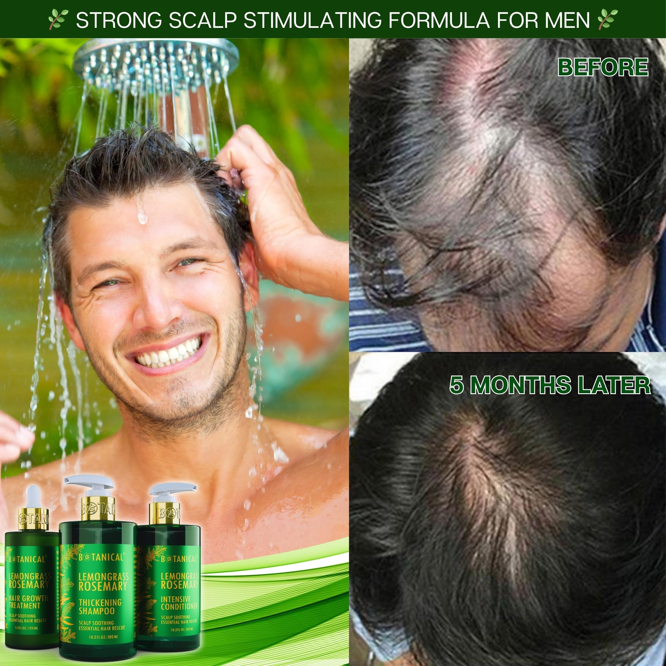 Botanical Hair Growth Lab shampoo closeup emphasizes antioxidant-rich formula for hair vitality.