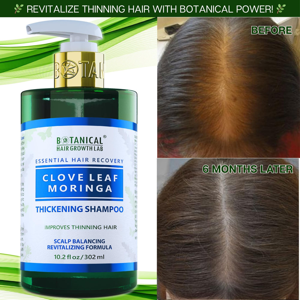 BOTANICAL HAIR GROWTH LAB shampoo dispensed into palm, rich lather.