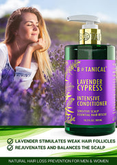 Botanical Hair Growth Lab lavender and Cypress ingredients suggesting nourishing follicles and balance