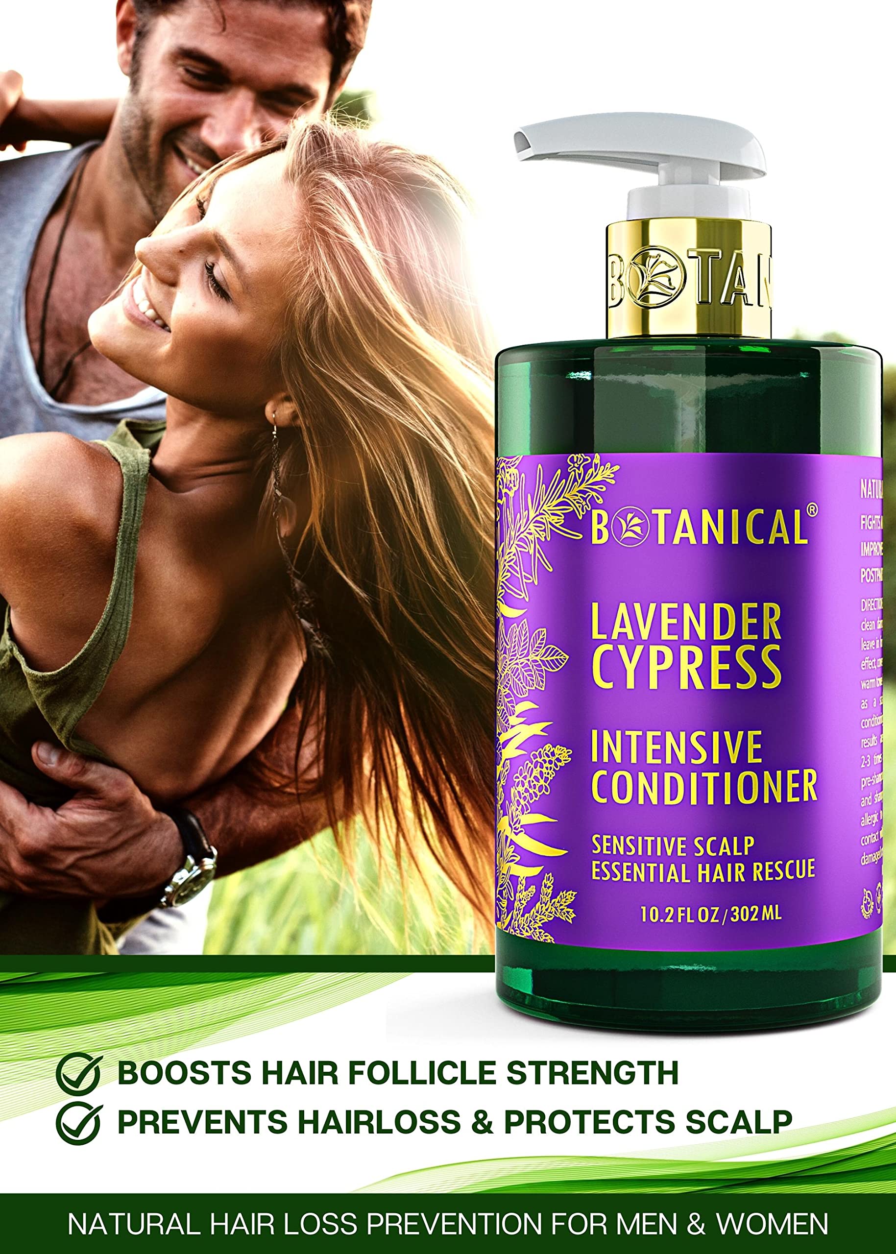 Botanical Hair Growth Lab lavender conditioner pump for easy, mess-free application