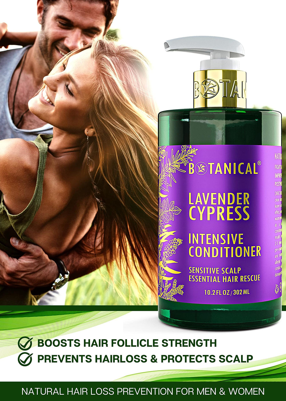 Botanical Hair Growth Lab lavender conditioner pump for easy, mess-free application