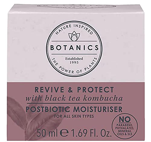 Botanics Revive & Protect formula featuring black tea kombucha ingredient for balance
