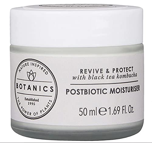 Botanics Revive & Protect moisturiser bottle close-up for daily hydration