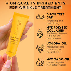 Botanifique Deep Wrinkle Filler jar texture highlights creamy absorption.