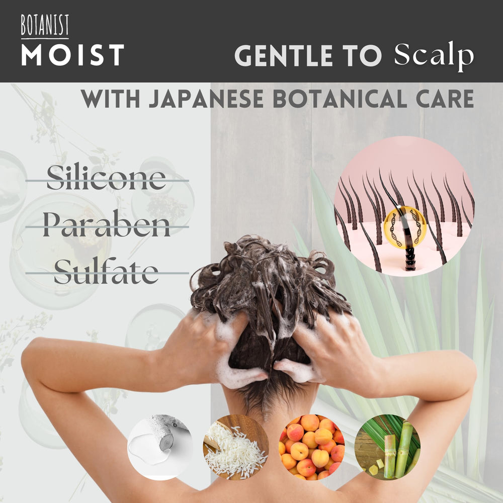 BOTANIST Foamy shampoo lather demonstrating thorough cleansing and gentle care