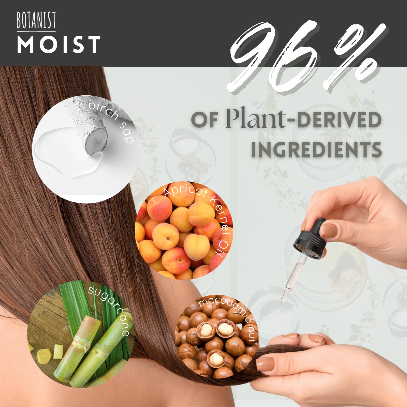 Creamy lather from Botanist Hydrating Shampoo cleanses gently