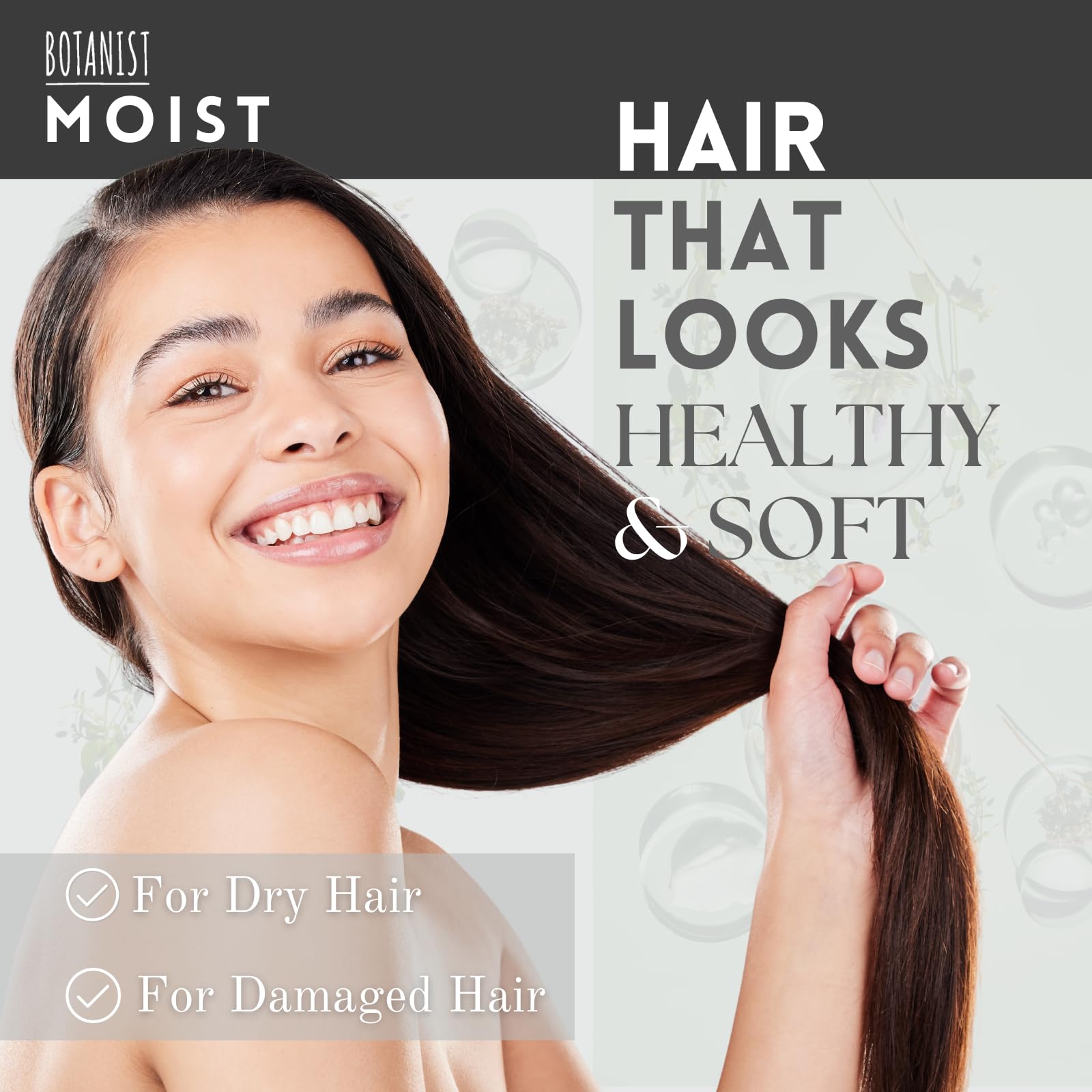 Botanist Hydrating Shampoo label close-up highlighting paraben free formula