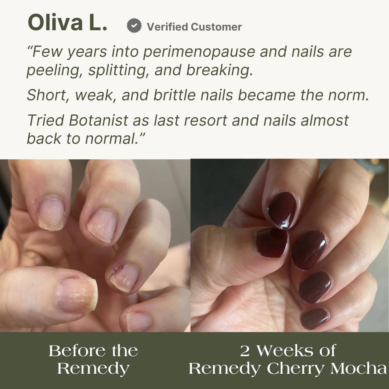 Botanist Nails The Remedy ingredients label highlights plant-based, non-toxic formula.