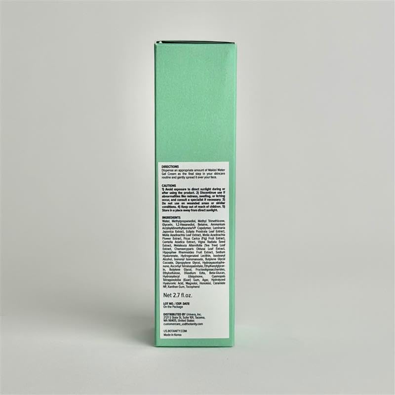 BOTANITY Makiol Water Gel Cream in daily routine for oily skin balance