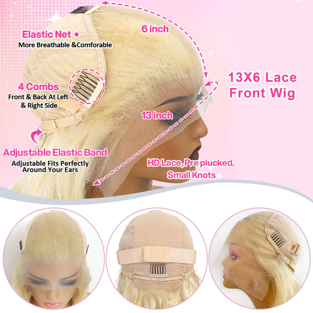 BOTNNS 22.5-inch medium-cap 613 wig with secure fit.